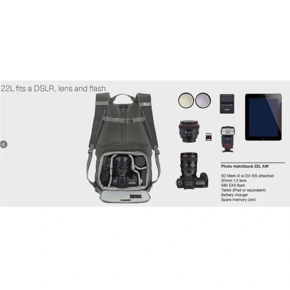Black Camera Sling Backpack - Compact Photo & Video Carry